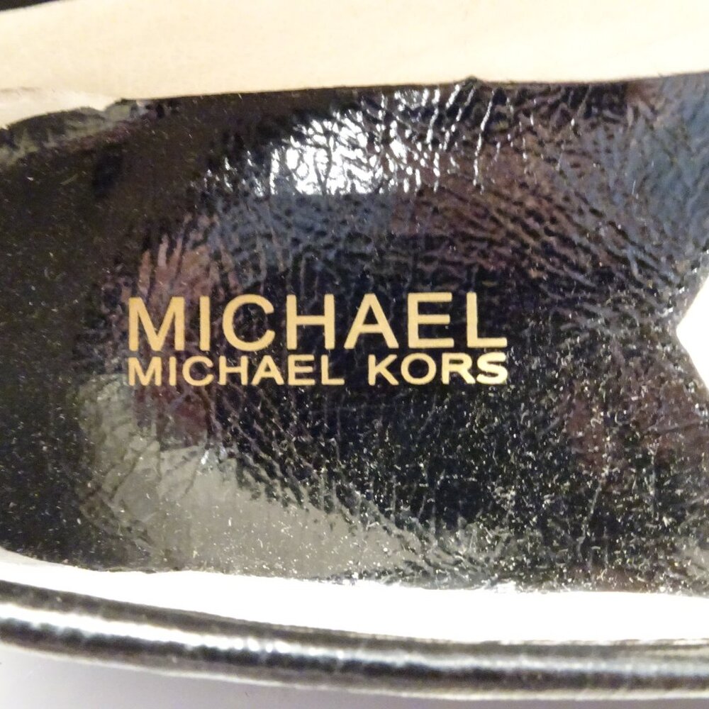 Michael Kors Fulton Moc Flats Black Leather w/ Black Hardware Womens size 5 - Picture 3 of 6